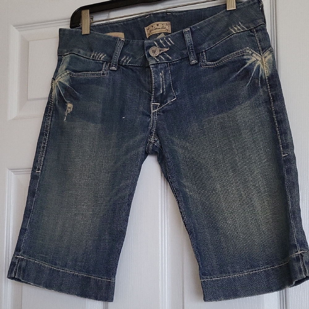 William Rast Blue Denim Long Shorts